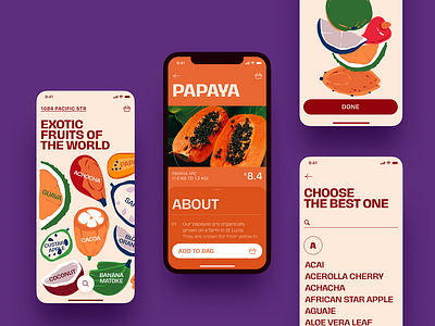 UI - Food App branding design graphic design illustration typography ui vector