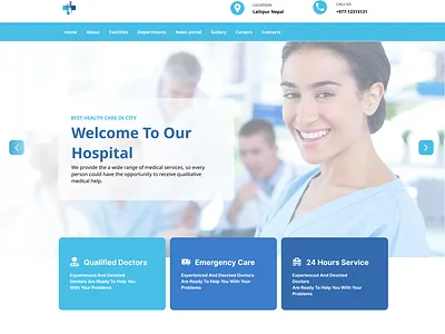 Hospital Or Clinic clinic hospital hospital website uiux web design