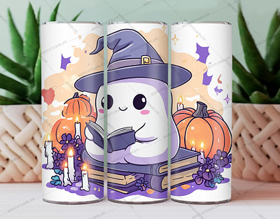 Halloween Ghost Tumbler Wrap 20 oz tumbler 30 oz tumbler books tumbler cap tumbler color image custom design custom tumbler design ghost tumbler halloween tumbler holiday tumbler illustration photography pumpkin vector skinny tumbler sublimation tumbler sublimation tumbler warp vector art waterslide tumbler