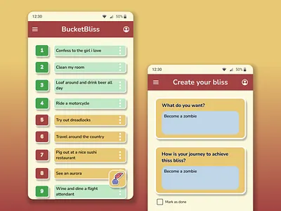 Crafting the Perfect Bucket List: Mobile App UI Design app concept app development appdesign branding bucket list concept design creative ui designprocess graphic design mobile app todoapp ui ui design
