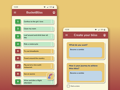 Crafting the Perfect Bucket List: Mobile App UI Design app concept app development appdesign branding bucket list concept design creative ui designprocess graphic design mobile app todoapp ui ui design