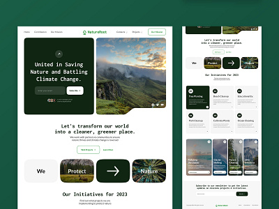 NatureRoot Landing Page design landing page landing page design minimal nature ui ux web web design