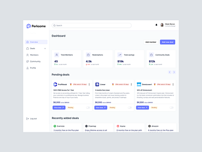 Perksome- Marketplace ui ui design uidesign