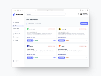 Perksome- Marketplace ui ui design uidesign