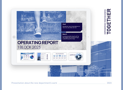 Presentation about the new department's work adobe illustrator branding design graphic design logo power point presentation typography vector