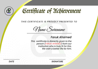 'Certificate of appreciation ' appreciation branding certificate graphic design logo motion graphics vector