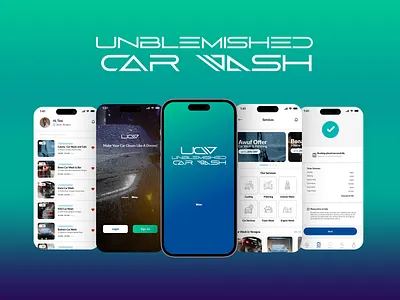 Carr Wash App brand profile branding car wash carwash app cleaning creative design figma graphic design illustration mockup ui ux