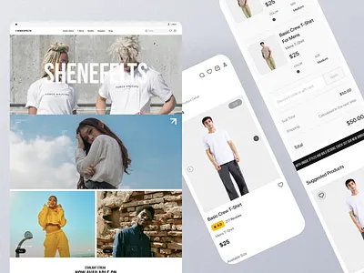 Fashion - eCommerce Website clothing brand ecommerce landing page fashion figma landing page