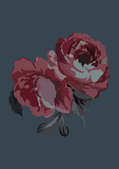 Crimson Elegance: Minimalist Rose Illustration adobeillustrator adobephotoshop arts crimson digitalart flower illustrations minimalart minimalism minimalist rose vectorart