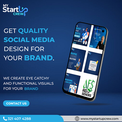 Elevate Your Brand: High-Quality Social Media Design brand branding design graphic design illustration logo my startup crew social media design typography ui ux vector web design