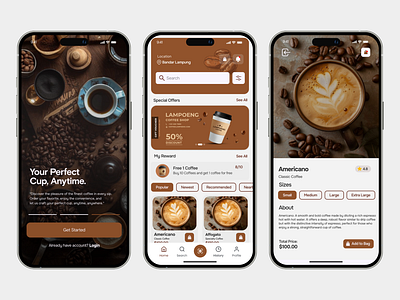 Lampoeng Coffee Shop app design cafe coffee shop coffee shop app figma mobile app ui ux