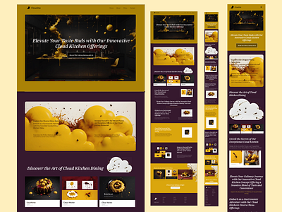 Cloud Kitchen Landing Page Ui branding ui ux