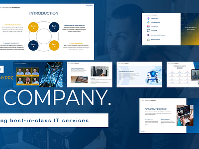 BEST IT SERVICES branding company design it logo pitch deck powerpoint presenttion seamless operations security sof software ui