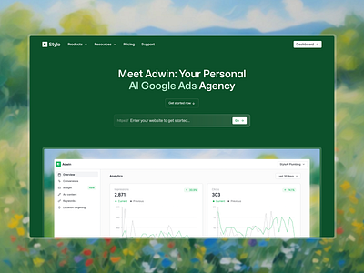 StyleAI Rebrand - Adwin Landing branding landing site web