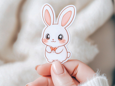 Custom Cute Mascot Sticker | Cute Bunny Sticker animal sticker beehaya branding cartoon custom cartoon design custom sticker cute cute bunny design fiverr fiverr designer fiverr mascot graphic design illustration mascot sticker sticker bunny sticker cartoon sticker design stickers