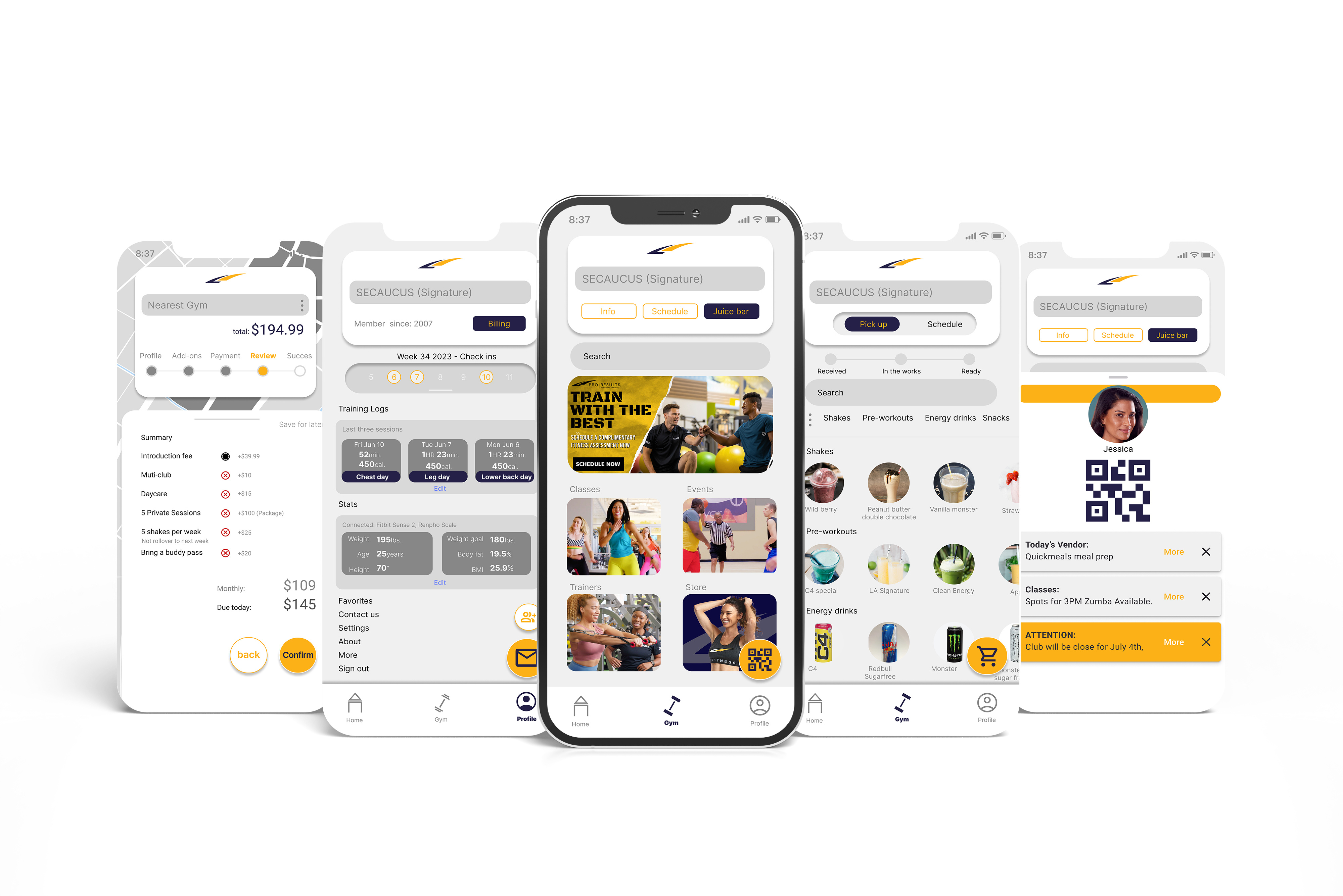 Redesign of Gym App by Sling Design on Dribbble