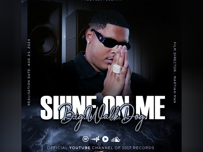 "SHINE ON ME" Dropping at Midnight! 🎤 album art album cover design bigwalkdog bold typography concert posters dribbble showcase graphic design hip hop branding hip hop release midnight drop music marketing music promotion rap music shine on me social media promotion street art aesthetic teaser graphics visual branding