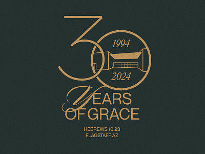 Celebrating 30 Years of Grace Church 30 years anniversary branding church design god grace logo