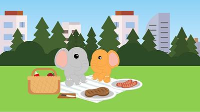 Fred and Rene went for a picnic character character art character design character illustration design graphic design illustration vector visual storytelling