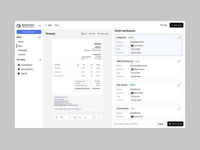 Pay Invoices - dashboard black invoice ui ux web white