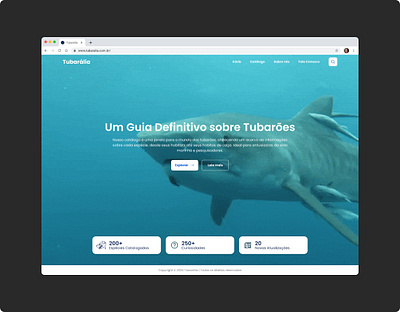 Tubarália | WEB | MOBILE | UX/UI DESIGN catálogo ecologia landing page shark u ui design ui ux website