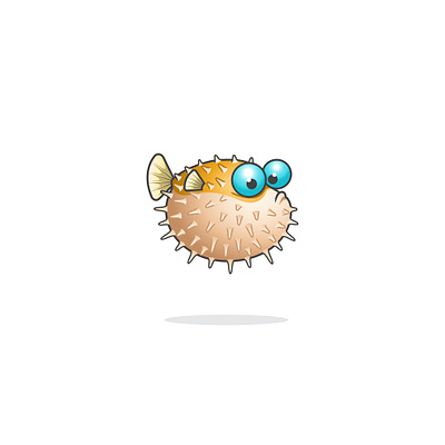 Puffy Fish Mascot Design