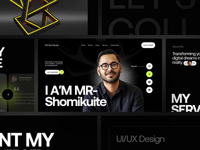 Personal Portfolio Design animation business dribbble 2024 homepage homepage design landing page minimal website munna ahmed personal personal landing page personal project website personal website portfolio portfolio landing page portfolio website design uidesign uiux design webdesign