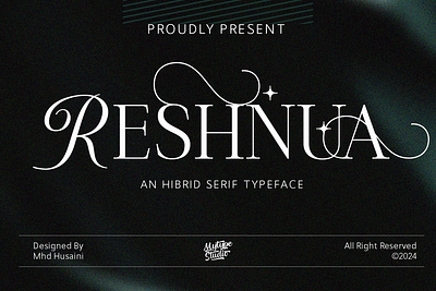 Reshnua - Elegant Serif branding branding font custom font display font font font design font project hibrid font serif font