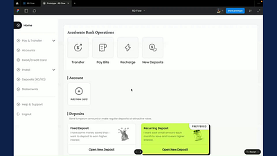 Recurring Deposit Flow app bank application clean design minimal recurring deposit flow typography ui ux web design