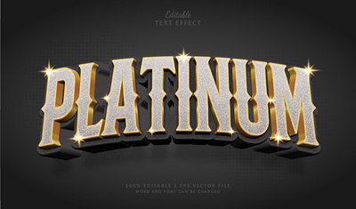 Text Effect Platinum 3d logo platinum royals text effect