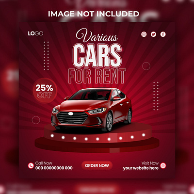 car social media post 3d animation branding design graphic design illustration logo motion graphics ui vector