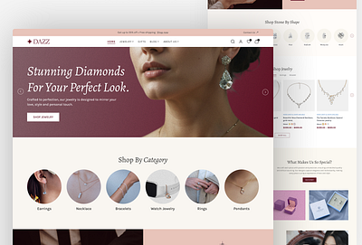 Designing Jewelry Landing page home page jewelry landing page web design website