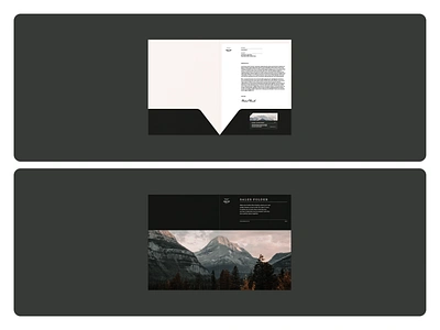 Wise River Realty Folder, Letterhead, Business Card abstract branding branding and identity clean color color palette design folder graphic design identity layout letterhead logo logo design modern natural nature print simple type