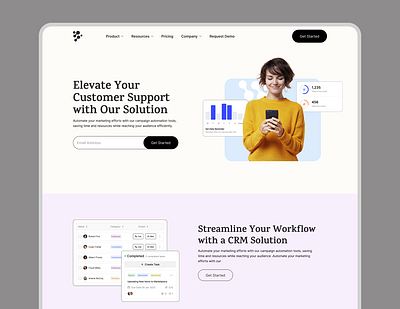 CRM Website Design app design app landing page crm crm landing data analysis landing page design new trendy trendy design uiux design websie design website