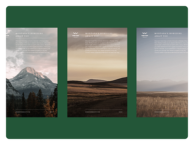 Wise River Realty Posters architecture branding branding and identity clean design graphic design identity logo logo design minimal modern natural nature outdoors poster design posters print print design real estate realty