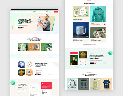 Top Printing Company & T-Shirt WordPress Theme branding business company custom wordpress design figma graphic design html illustration online design packing printing printing company psd t shirt template theme tshirt ui wordpress