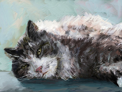 Cat Resting art cat digital art digital painting drawing illustration painting