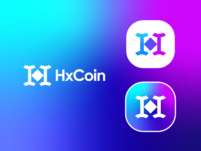 HxCoin -H letter modern logo, coin ,currency, crypto logo design bitcoin branding coin crypto cryptocurrency defi design ecommerce gradients h letter logo h logo h modern logo icon identity logo logo designer meta token web3