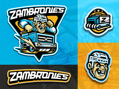 Zambronies Hockey Branding branding hockey identity illustration logo sports logo