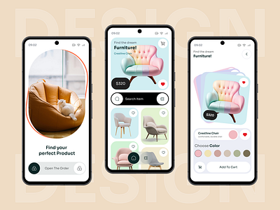 Mobile App Design app app design app ui clean mobile app ecommerce ecommerce mobile app furniture furniture mobile app mobile app modern app