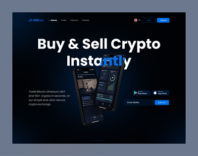 Crypto exchange landing page blockchain crypto crypto dashboard crypto exchange crypto marketplace cryptocurrency dashboard design digitalassets exchange landing page swap token trade trading landing page ui user interface web web app