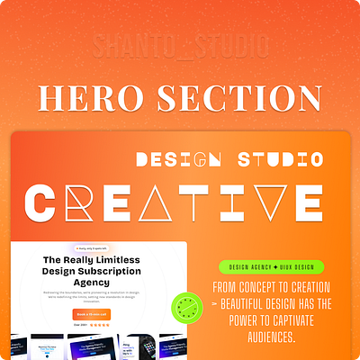 Hero Section For Agency Website agency agency landing page hero hero section landing page saas saas landing page service landing page