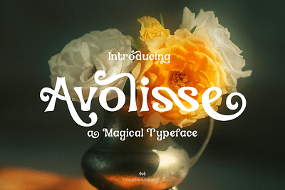 Avolisse Magical Font 80s font 90s font beauty font branding font classic font curly font display font elegant font fashion font groovy font headline font invitation font logotype magical font nostalgic font retro font typography vintage font webfont wedding font