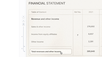 Interaction for summation of rows b2b interaction product design skeumorphism ui ux web design