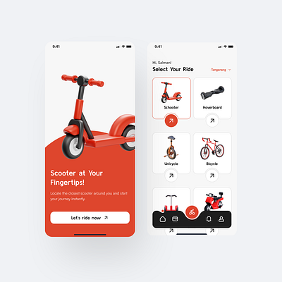 Scooter Mobile Apps apps minimal mobile mobile app design mobile ui scooter scooter apps scooter mobile scooter mobile apps ui ui ux design uiux uiuxinspiration user experience user interface ux