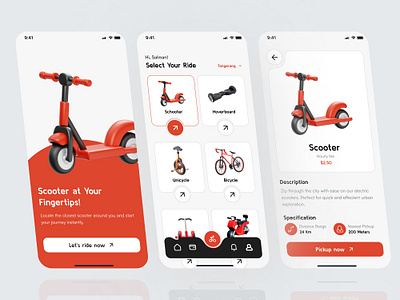 Scooter Mobile Apps apps minimal mobile mobile app design mobile ui scooter scooter apps scooter mobile scooter mobile apps ui ui ux design uiux uiuxinspiration user experience user interface ux