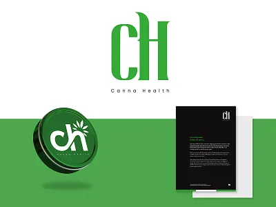 Branding Design for Canna Health 2d 2d art branding branding design cannbies clean design digital digital art graphic design green health identity branding logo minimal modern stationary