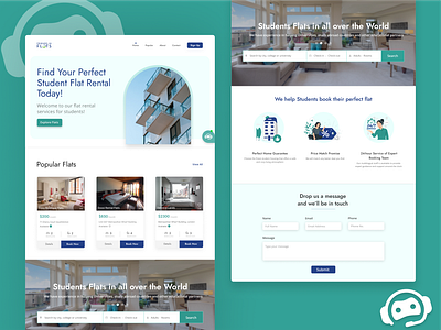 Rental Flat Services Web Landing Page design home page landing landing page page landing ui ux website designs