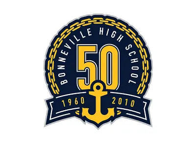 Bonneville High School Lakers - 50th Anniversary Logo anniversary bonneville branding football high school lakers matt harvey ogden utah