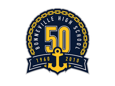 Bonneville High School Lakers - 50th Anniversary Logo anniversary bonneville branding football high school lakers matt harvey ogden utah